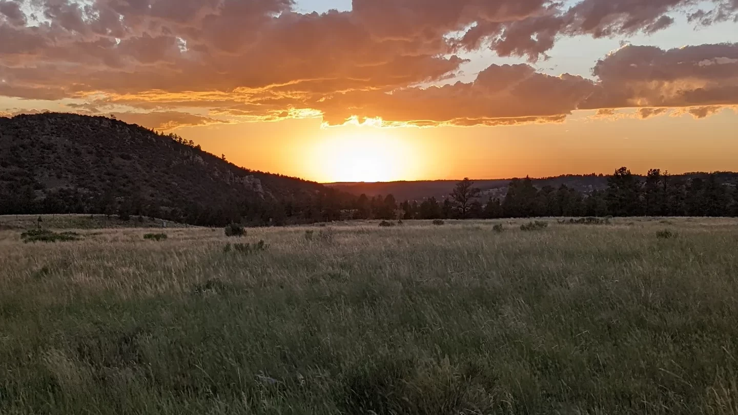 sunset at Old Quarry Trails
