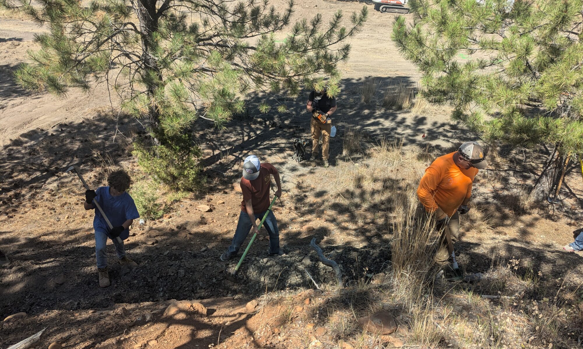 Trail work at the Barckyard Park bike trail